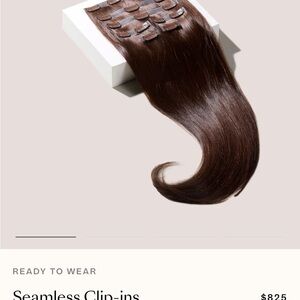 Brown 18” Clip-in Hair Extensions - real hair